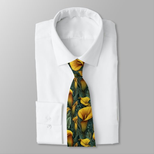 Edgy Gifts For Men Calla Lilies Floral Stropdas (Gebonden)