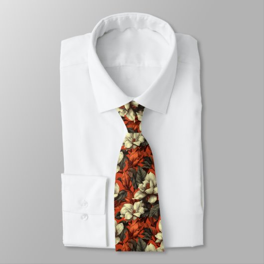 Edgy Gifts For Men Gardenias Flower Stropdas (Gebonden)