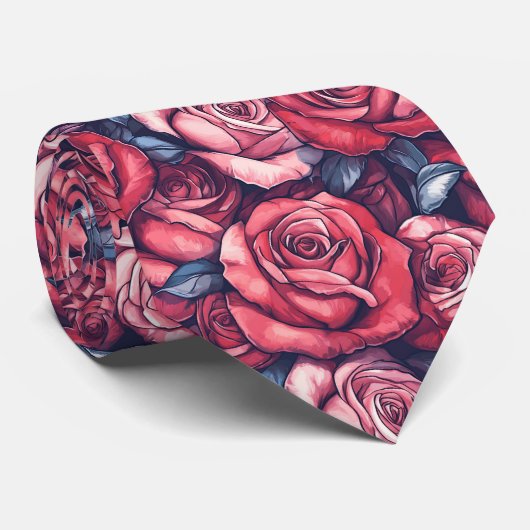 Edgy Gifts For Men Rose Stropdas (Opgerold)