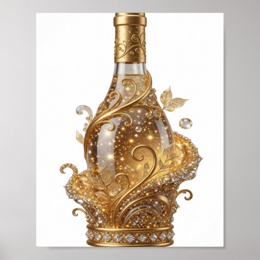 Edgy Gold GOUDEN WIJBOTTEL Poster (Voorkant)