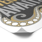 Edgy Goud AVONTUUR WACHT Custom Ontwerp Poster (Hoek)