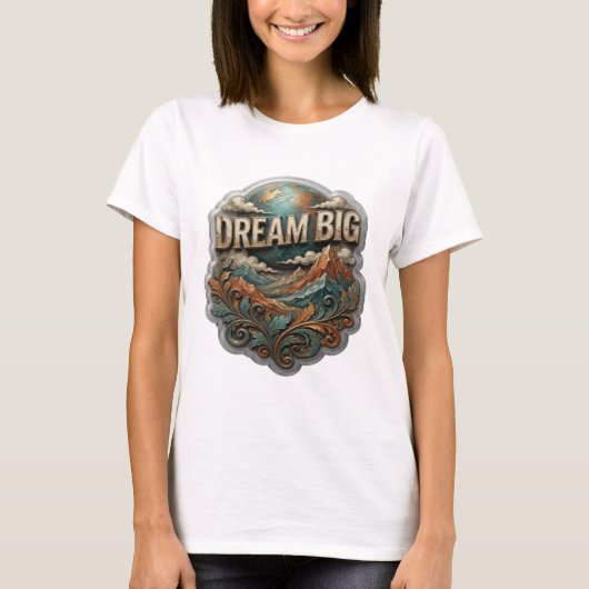 Edgy Goud DROOM GROOT Statement T-shirt (Voorkant)