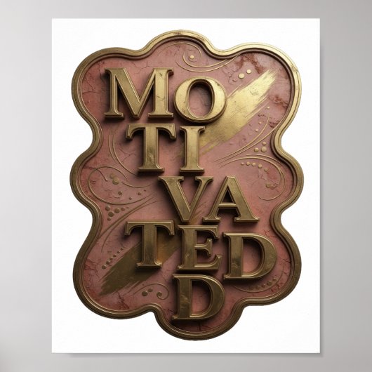 Edgy Goud GEMOTIVEERD Poster (Voorkant)