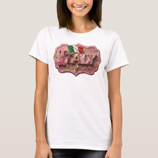 Edgy Goud ITALY Shirt Ontwerp (Voorkant)