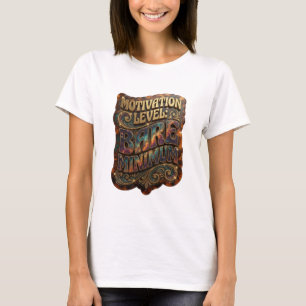 Edgy Goud MOTIVATIE NIVEAU MINIMUM T-shirt