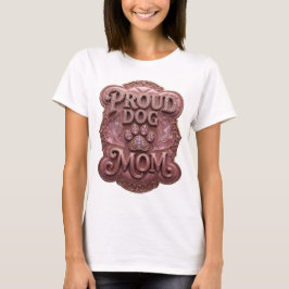 Edgy Goud PROUD DOG MOM Aangepast ontwerp T-shirt