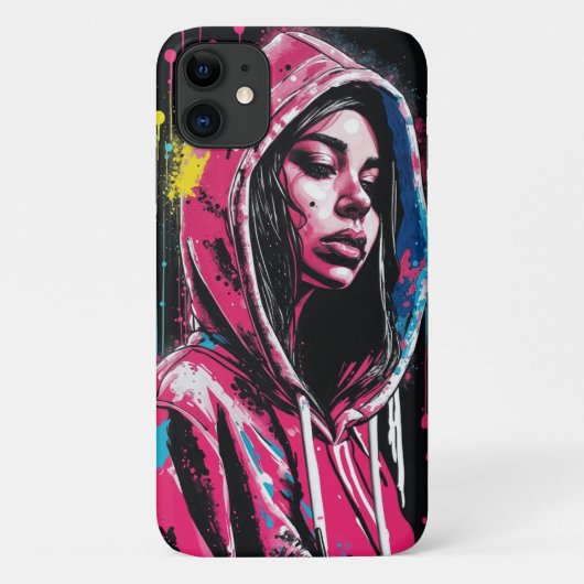 Edgy Graffiti Girl Case-Mate iPhone Case (Achterkant)