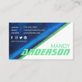 Edgy Graffiti Grunge Fitness Personal Trainer Visitekaartje (Achterkant)