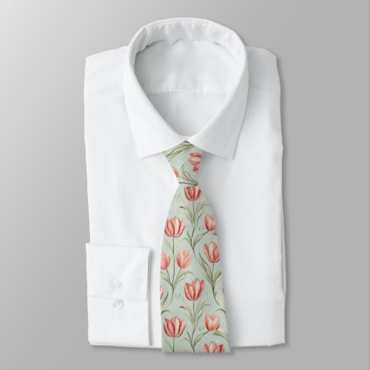 Edgy Groomsmen Gift Tulip Flower Stropdas (Gebonden)