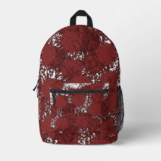 Edgy Grunge Backpack – Trendy & Bold Bedrukte Rugzak (Voorkant)