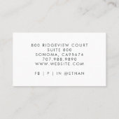 Edgy Grunge Blauw Grijs Textuur Visitekaartje (Achterkant)