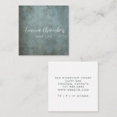 Edgy Grunge Etherische Smoky Blue Grijze Textuur Vierkante Visitekaartje (Voorkant / Achterkant)