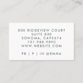 Edgy Grunge Etherische Smoky Blue Grijze Textuur Visitekaartje (Achterkant)