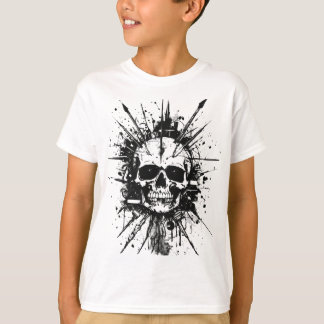 Edgy Grunge Skull met spiked functies T-shirt