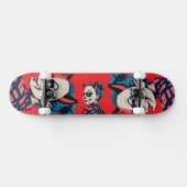 Edgy Harlequin Mask Persoonlijk Skateboard (Horizontaal)
