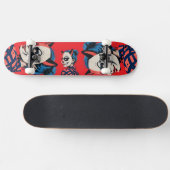 Edgy Harlequin Mask Persoonlijk Skateboard (Horizontaal)