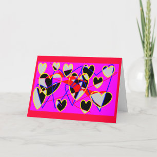 Edgy Hearts Feestdagen Kaart