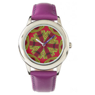 Edgy Kaleidoscope Lovely Blend of Paars Watch Horloge