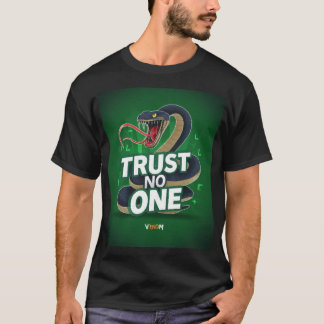 Edgy King Snake Illustratie met Trust No T-shirt