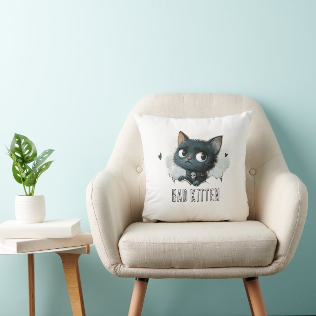 Edgy Kitten - "Slechte Kitten" Tekst Kussen (Stoel)