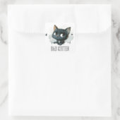 Edgy Kitten - "Slechte Kitten" Tekst Vierkante Sticker (Tas)
