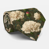 Edgy Mens Accessories Carnation Flower Stropdas (Opgerold)