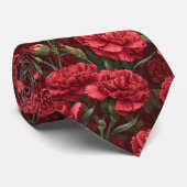 Edgy Mens Accessories Carnation Flower Stropdas (Opgerold)