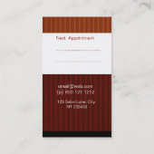 Edgy Modern Typography Salons Hair stylist Afsprakenkaartje (Achterkant)