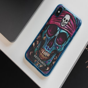 Edgy Pirate Skull, gepersonaliseerd Case-Mate iPhone 14 Pro Max Hoesje