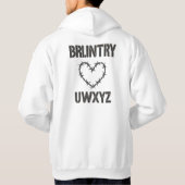 Edgy Punk Style Wire Heart Illustration Hoodie (Achterkant)