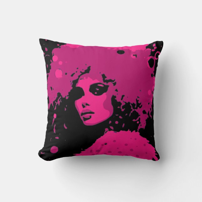 Edgy Retro All Over Grunge Design Kussen (Voorkant)