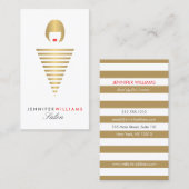 Edgy Retro Mod Hair Stylist, Salon, Blogger Visitekaartje (Voorkant / Achterkant)