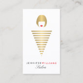 Edgy Retro Mod Hair Stylist, Salon, Blogger Visitekaartje (Voorkant)