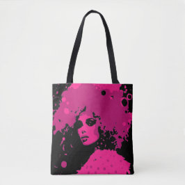 Edgy Retro Over Grunge Design Tank Tote Bag