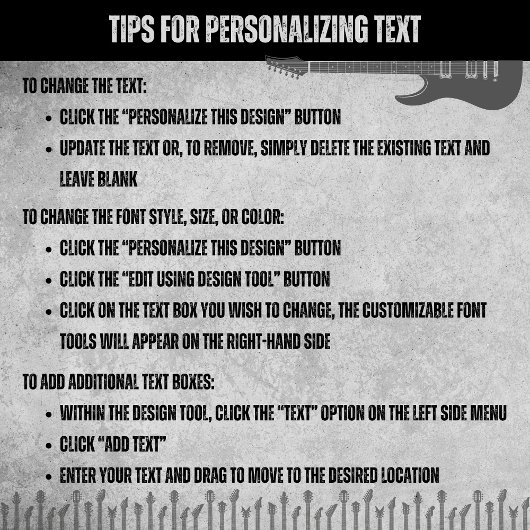 Edgy Rock and Roll Guitar Birthday Medium Cadeauzakje