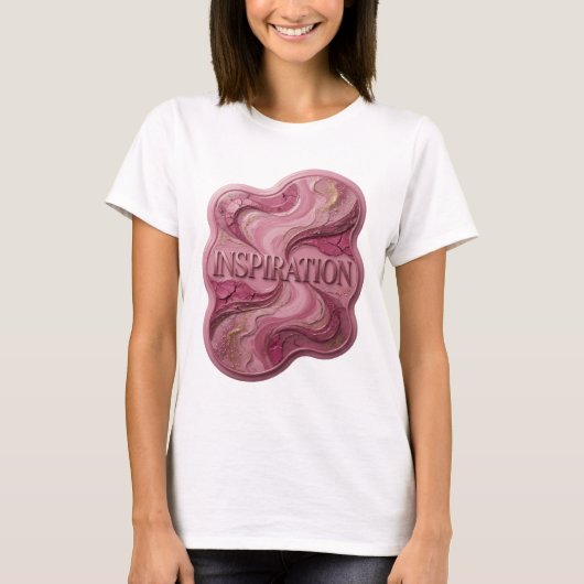 Edgy Roze INSPIRATIE Custom T-shirt (Voorkant)