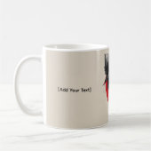 Edgy Samurai Warrior Japanese Ink Red Sun  Koffiemok (Links)