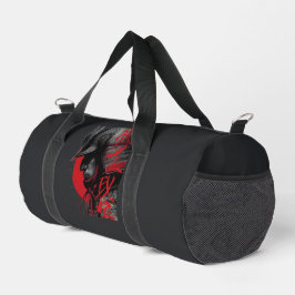 Edgy Samurai Warrior Japanese Red Sun Duffel Bag Plunjezak