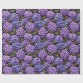 Edgy Serene Hydrangea Flower Wrapping Paper Cadeaupapier (Vlak)