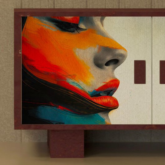 Edgy Seventies Vrouw Decoupage Tissuepapier