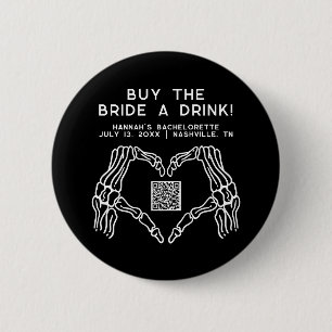 Edgy Skeleton Hands koopt de Bride A Drink Button