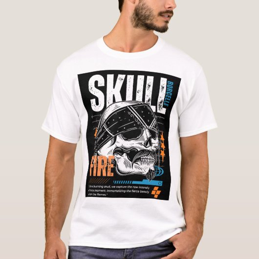 Edgy Skull Graphic T-Shirt Design (Voorkant)