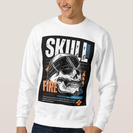 Edgy Skull Graphic T-Shirt Design (Voorkant)