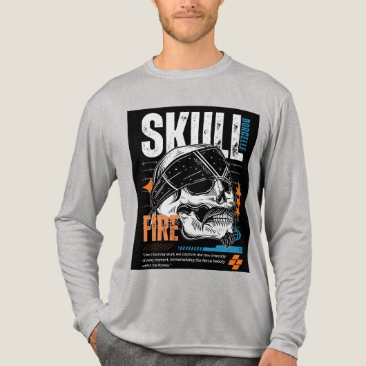 Edgy Skull Graphic T-Shirt Design (Voorkant volledig)