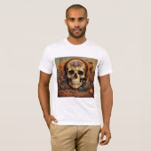 Edgy Skull Head Skeleton Graphic T-shirt (Voorkant volledig)