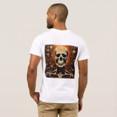 Edgy Skull Head Skeleton Graphic T-shirt (Achterkant volledig)