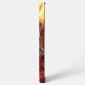 Edgy Skull met Rozen & Fire Hoesje – iPhone Samsung Galaxy Hoesje (Linkerkant)