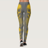 Edgy Skull Pattern | Yellow and Grey Leggings (Achterkant)