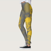 Edgy Skull Pattern | Yellow and Grey Leggings (Links)