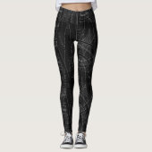 Edgy Tech vervormde spelde Leggings (Voorkant)